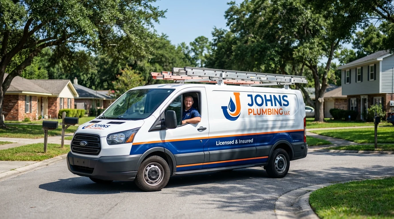 Johns Plumbing LLC service van in Lynden, WA