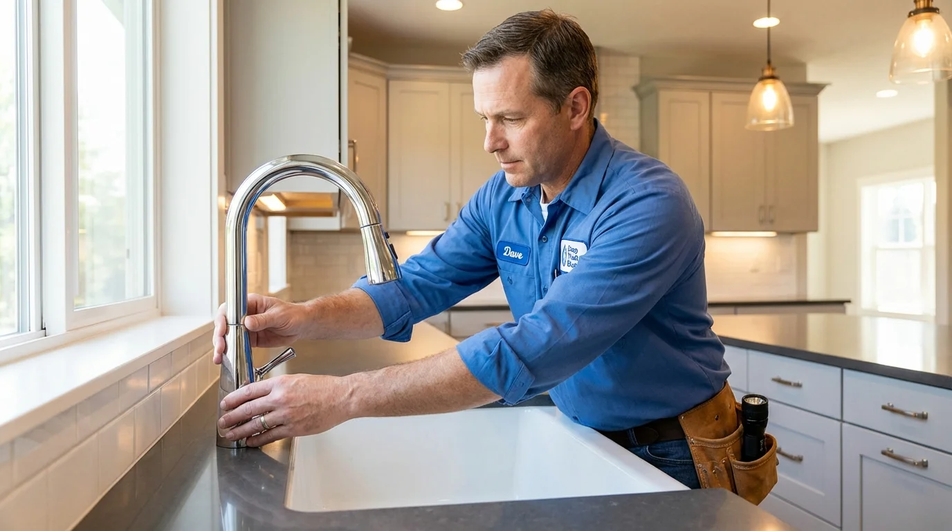 Kitchen faucet installation by Johns Plumbing LLC in Lynden
